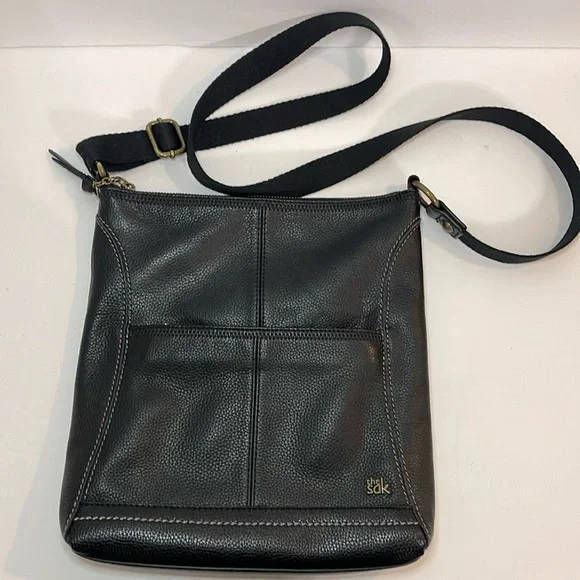 The Sak Black Leather Crossbody Bag - Picture 1 of 5